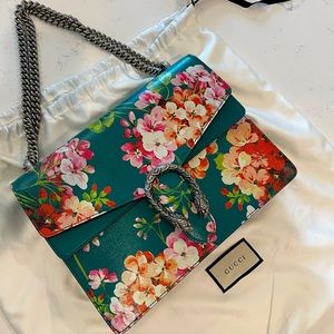 Brand New Gucci Dionysus GG Blooms in Emerald